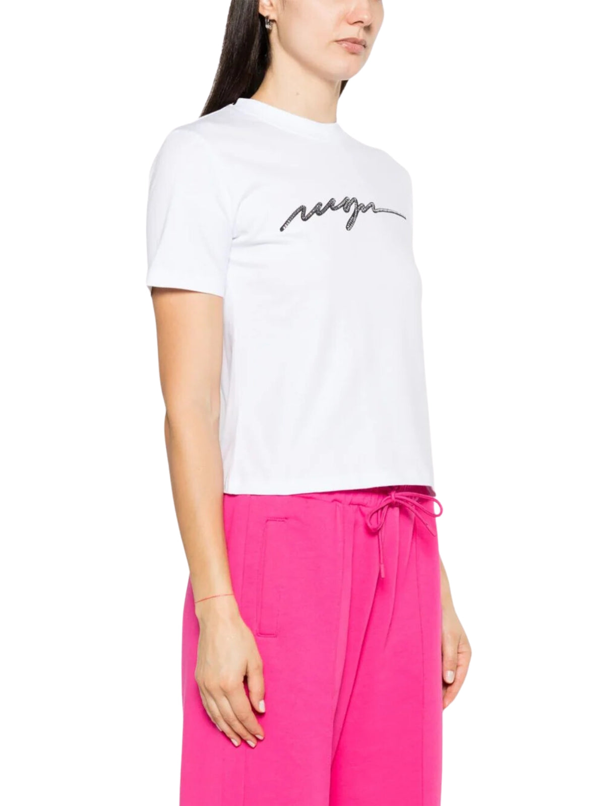 Msgm T-Shirt Ladies Logo White