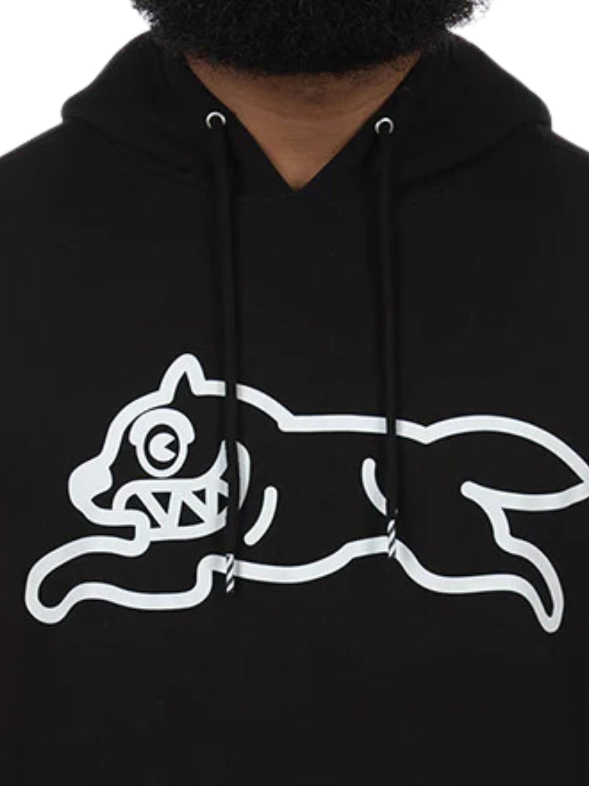 Ice-Cream Hoodie Running Dog Black