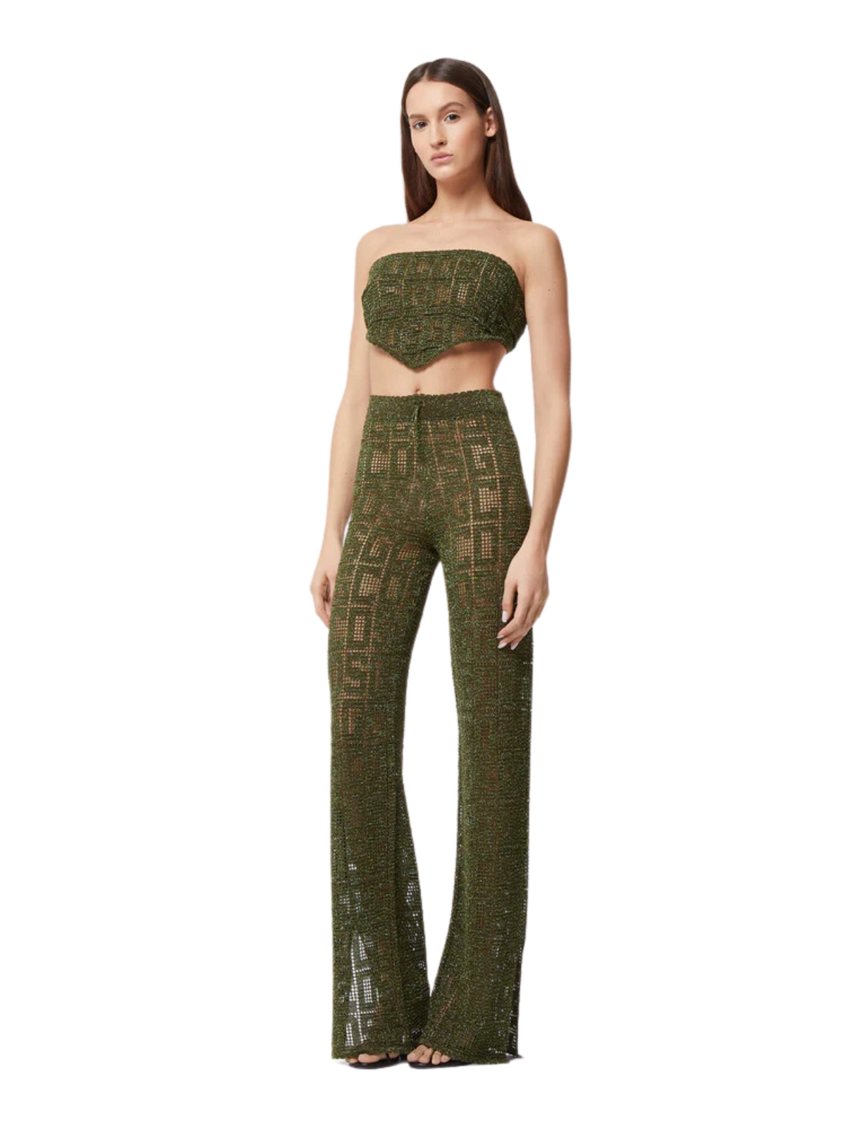 Gcds Pants Monogram Macrame Green