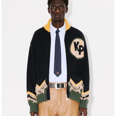 Kenzo Cardigan Logo Black-Green
