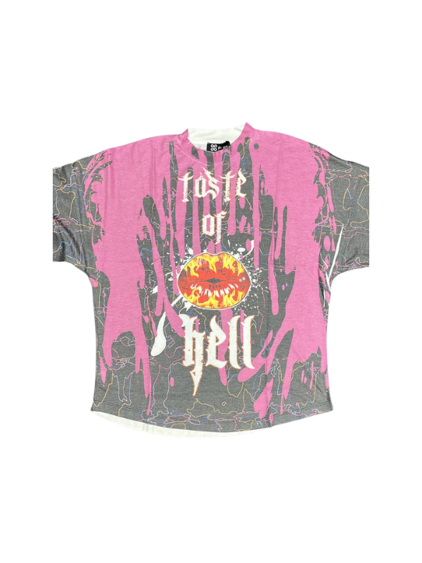 Plus T-Shirt Terry Taste Of Hell Ac Allover Print