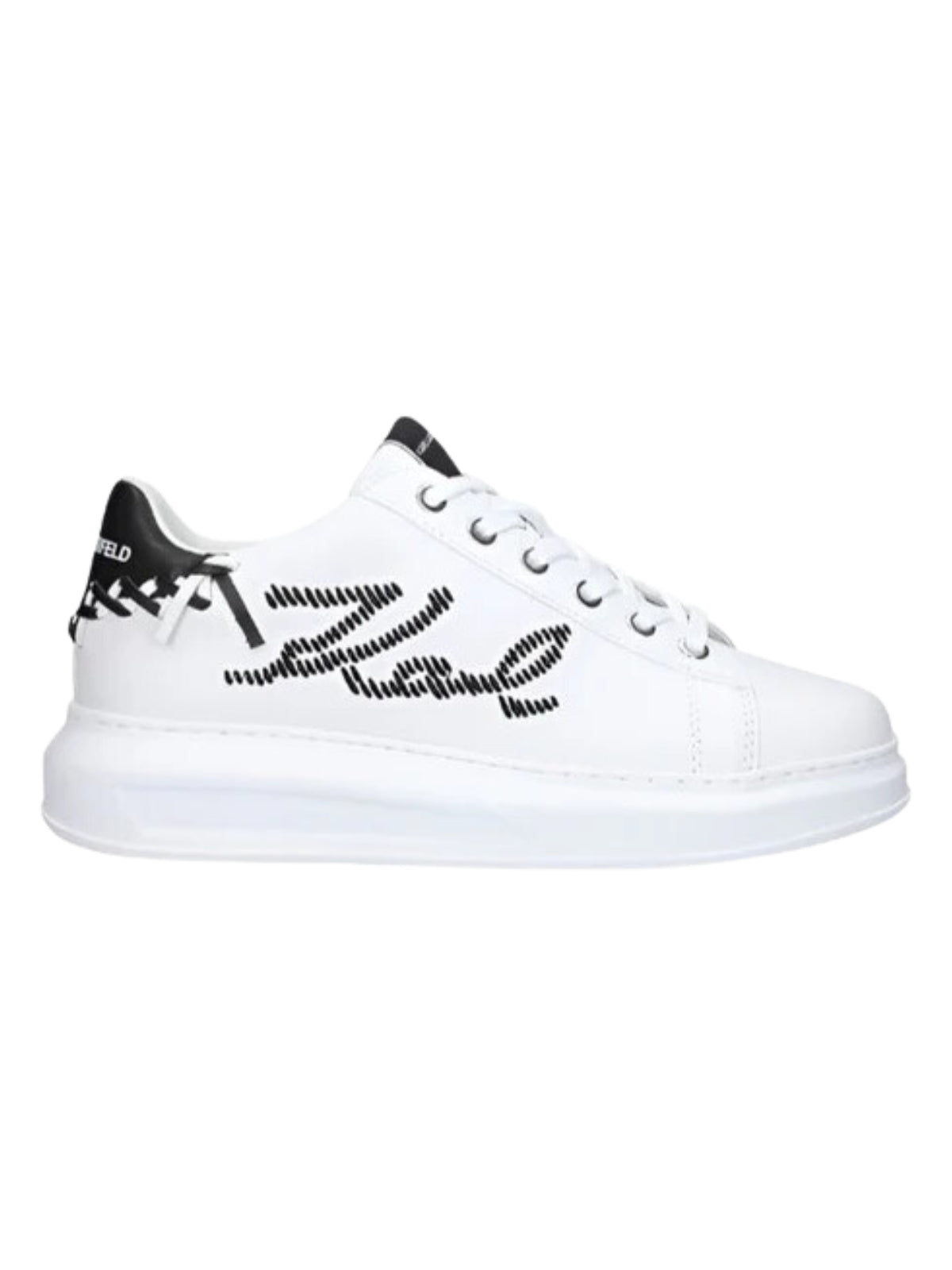 Karl Lagerfeld Sneaker Ladies Whipstitch Lo White-Black