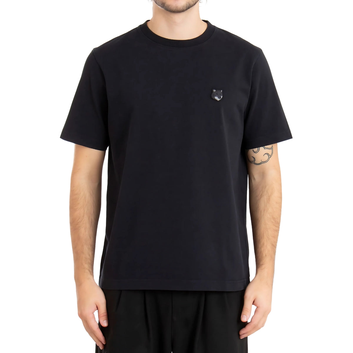 Maison Kitsune T-Shirt Bold Fox Head Patch Black