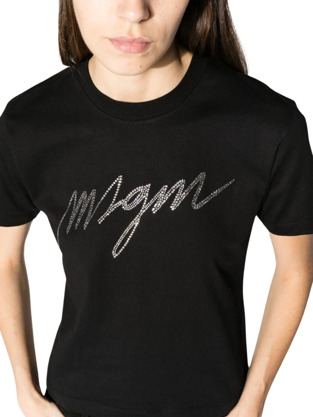 Msgm T-Shirt Ladies Logo Black