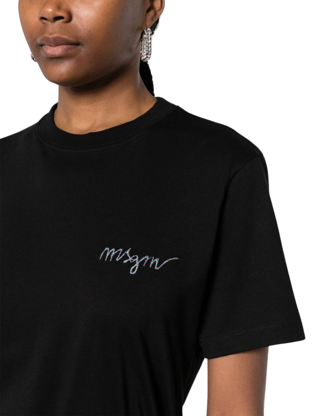 Msgm T-Shirt Ladies Logo Black