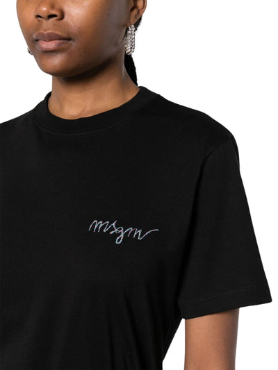 Msgm T-Shirt Ladies Logo Black