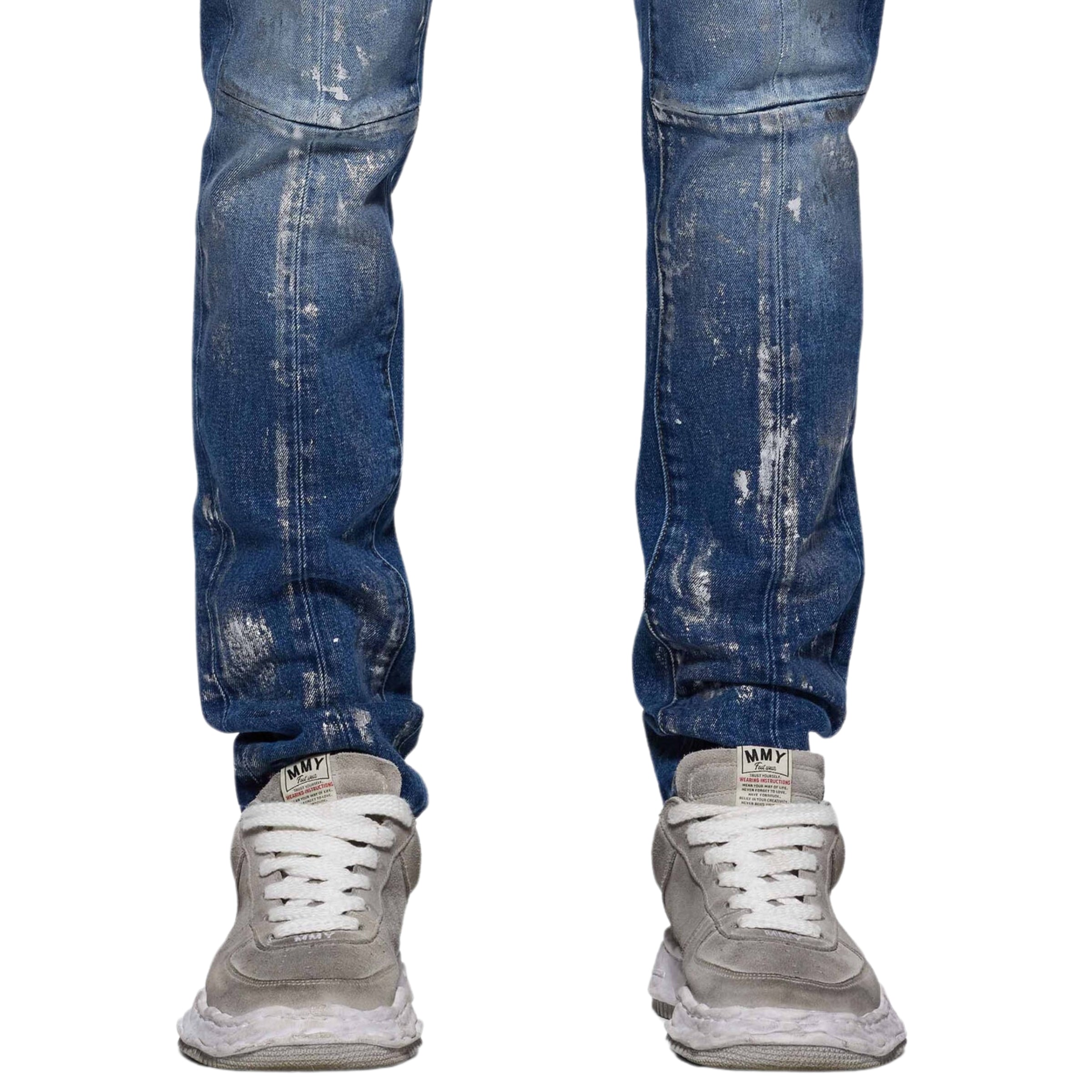 Purple Jeans Allover Rip Indigo