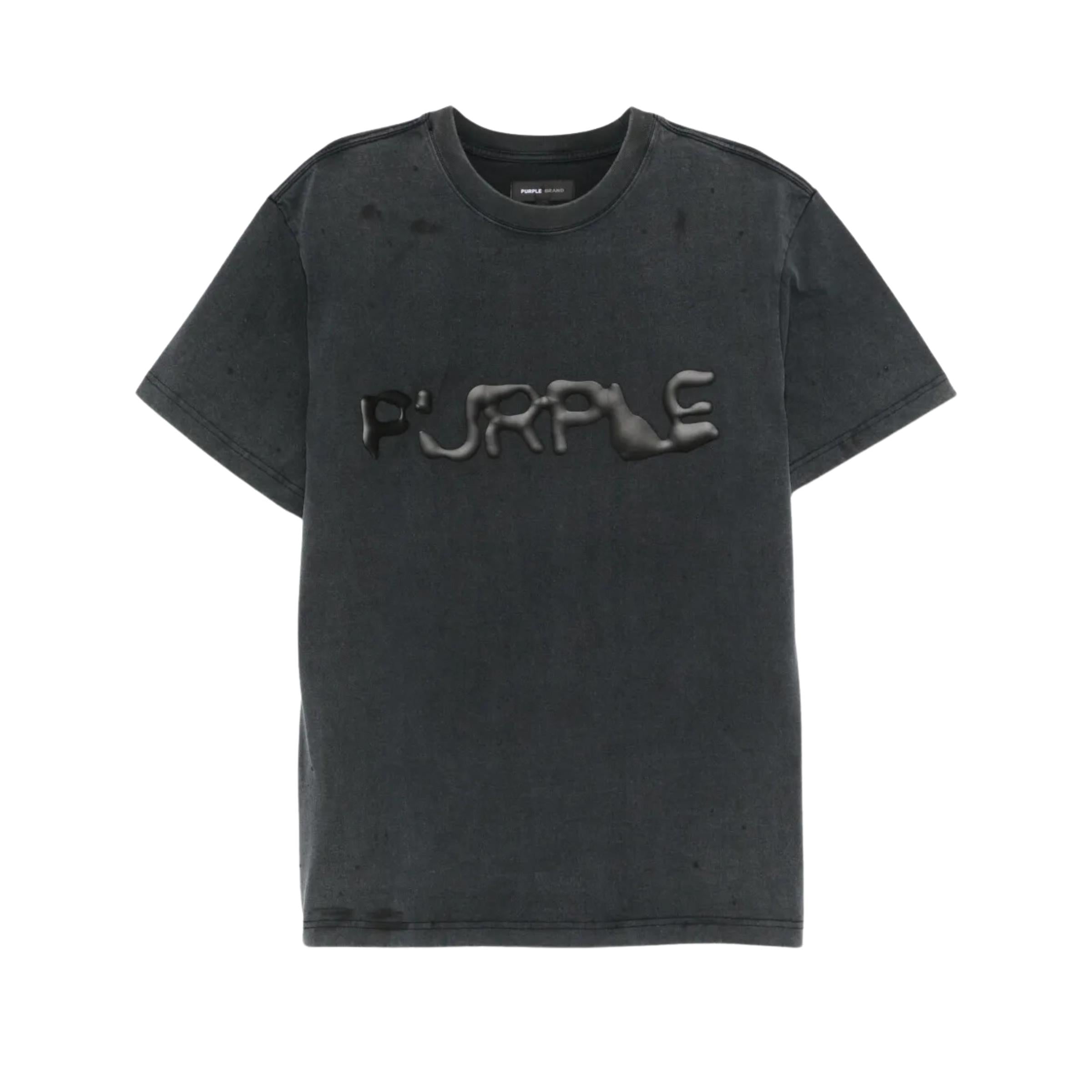 Purple T-Shirt Puff Logo Black