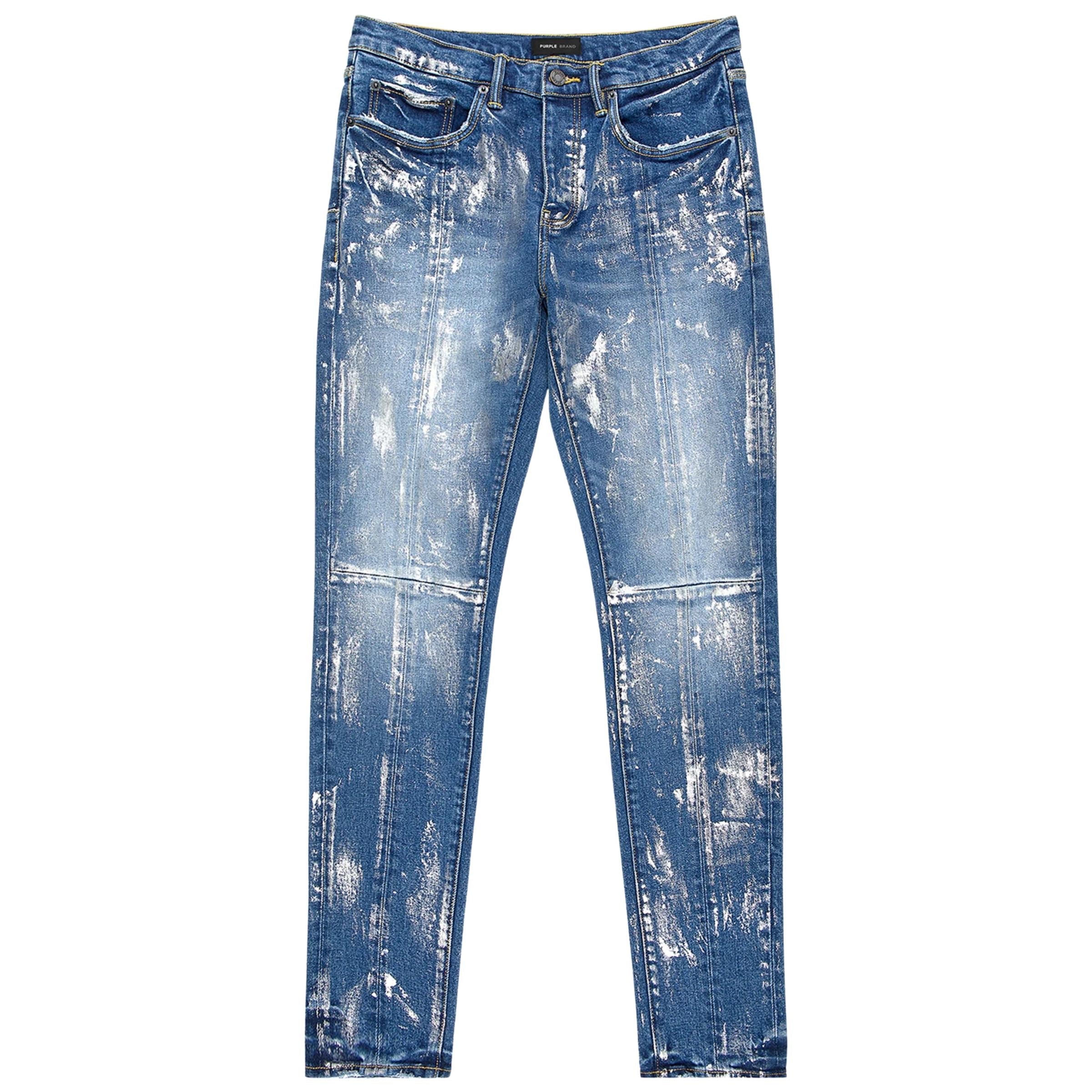 Purple Jeans Allover Rip Indigo