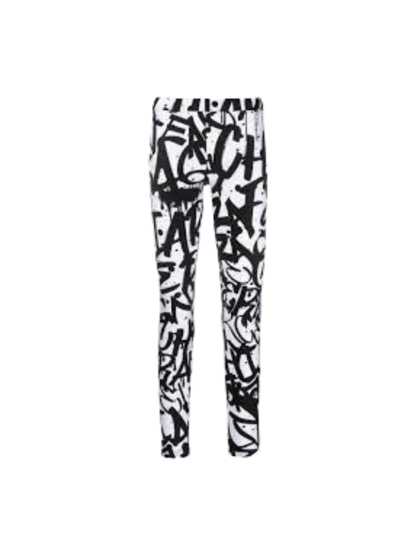 Chiara Ferragni Pants Ladies Graphic Print Black-White