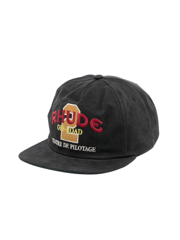 Rhude Cap Off Road Washed Canvas Black