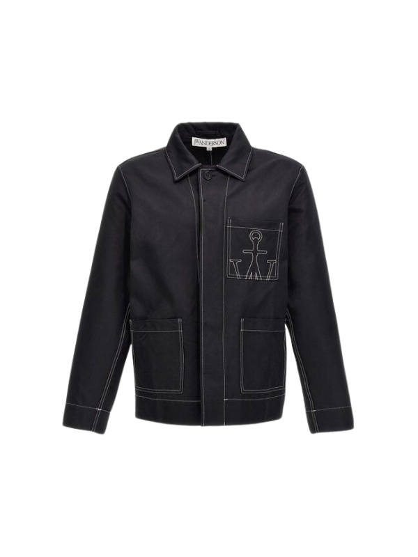 Jw Anderson Jacket Workwear Contrast Seam Black