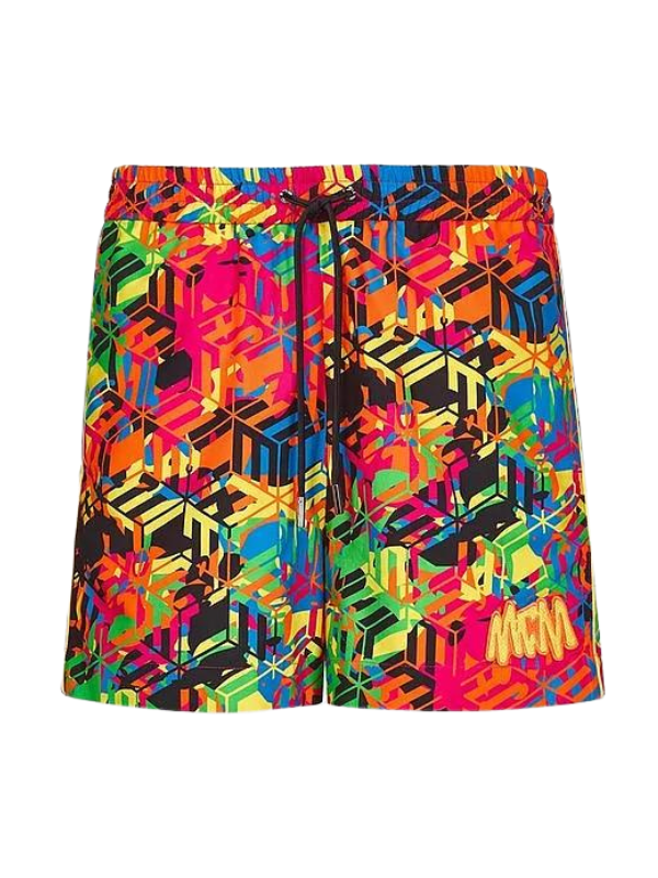 Mcm Short Allover Logo Red
