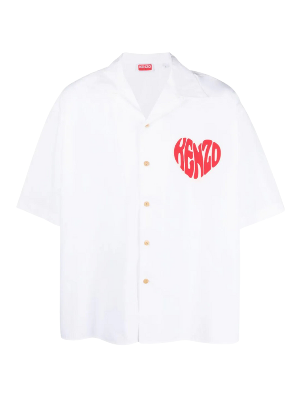 Kenzo Shirt Heart Logo White