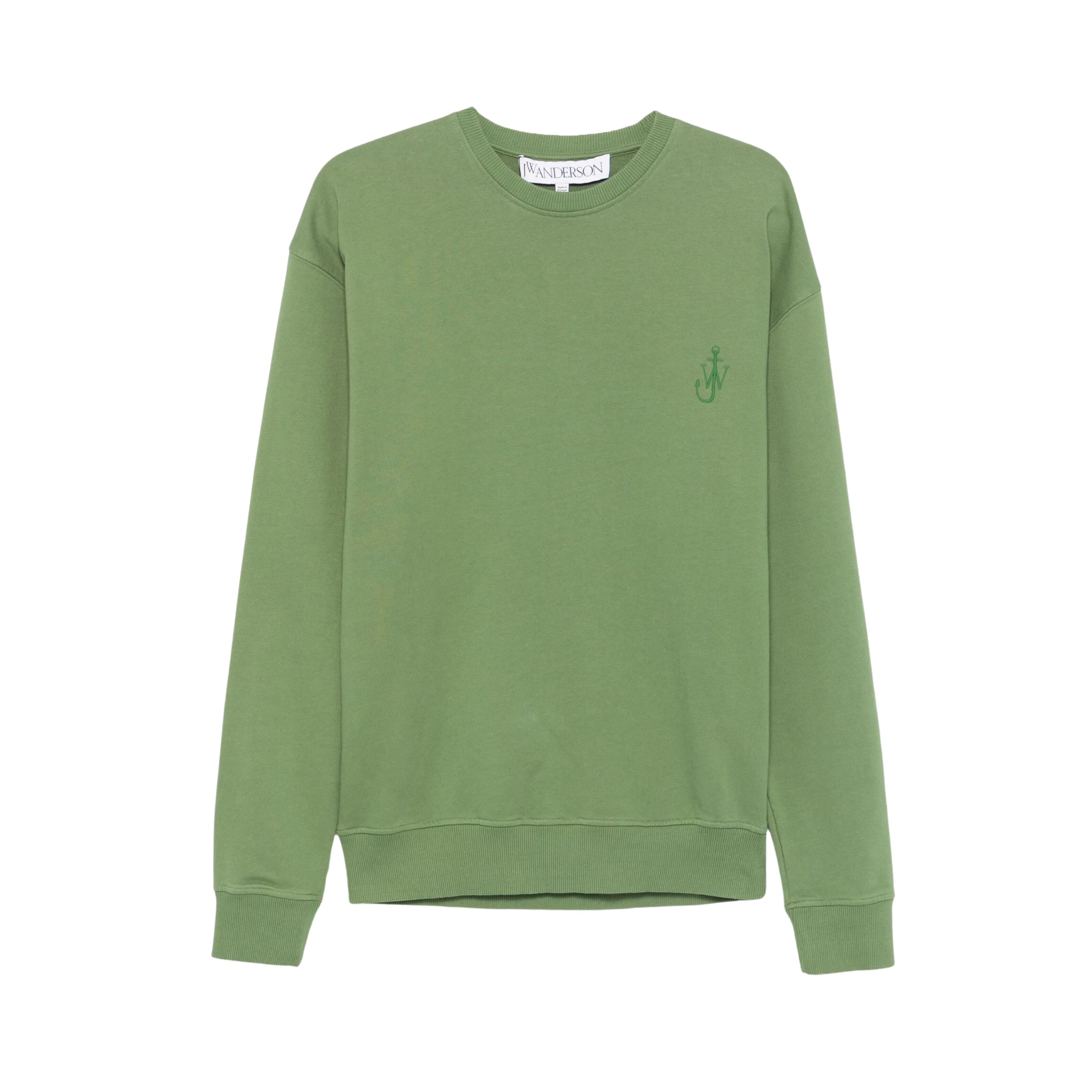 Jw Anderson Sweater Anchor Embroidery Back Print Forest Green