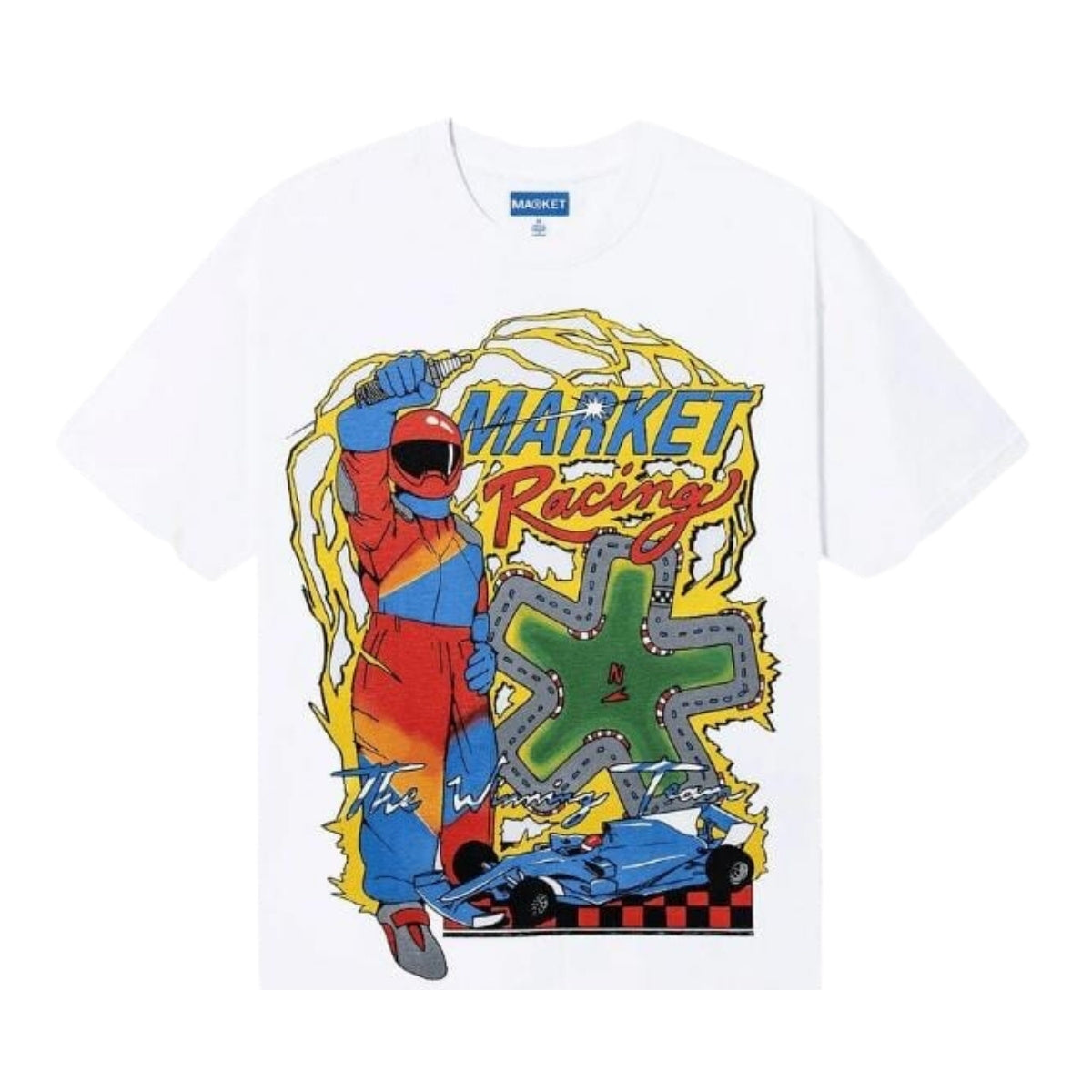Market T-Shirt Racing Circuit White