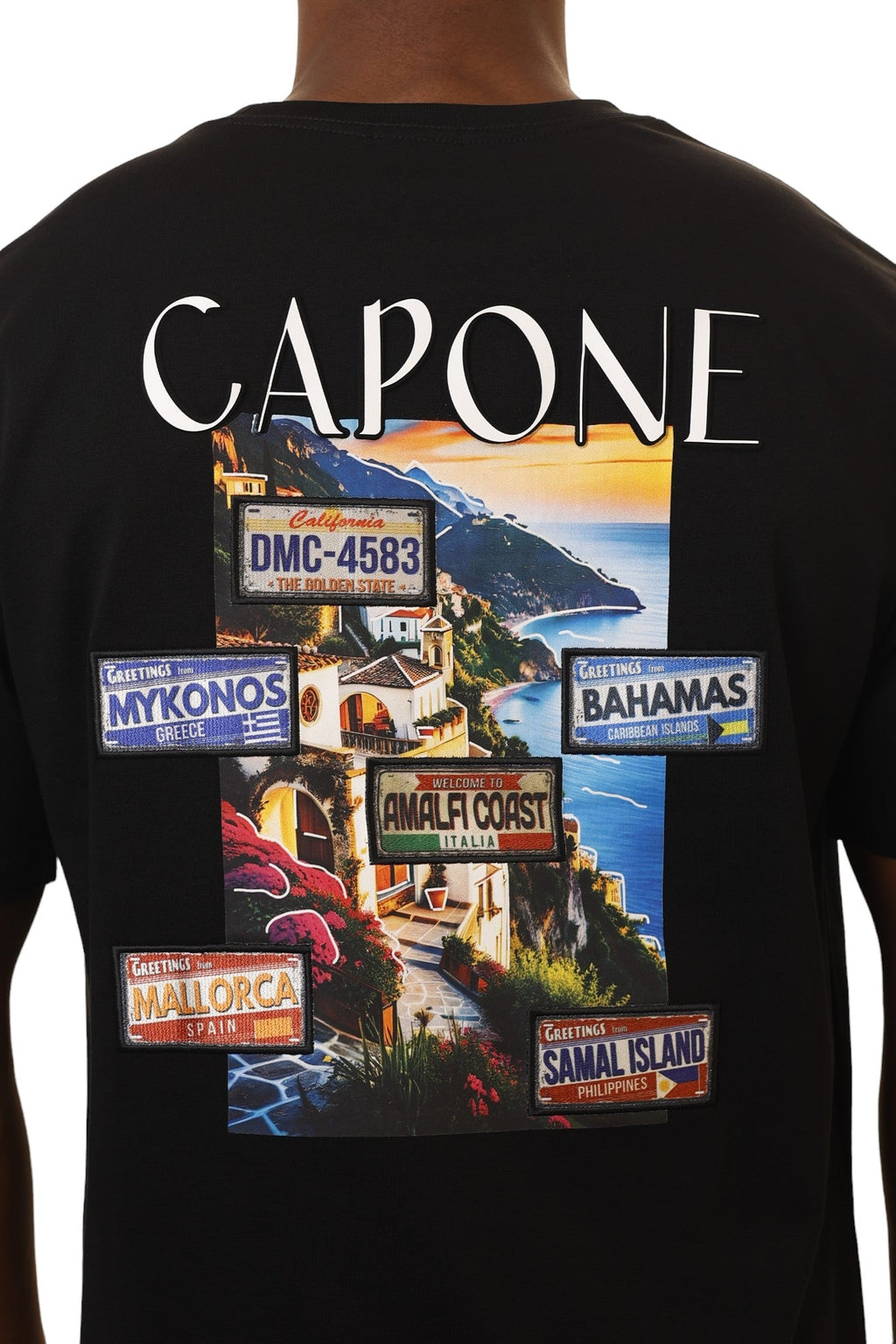Capone T-Shirt Capone Map Embossed Black