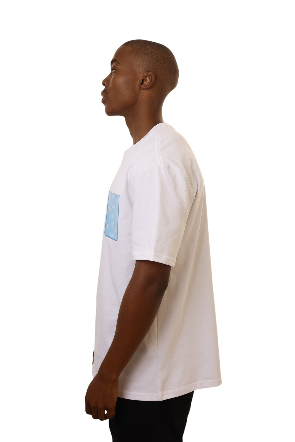 Capone T-Shirt Leather Patch White