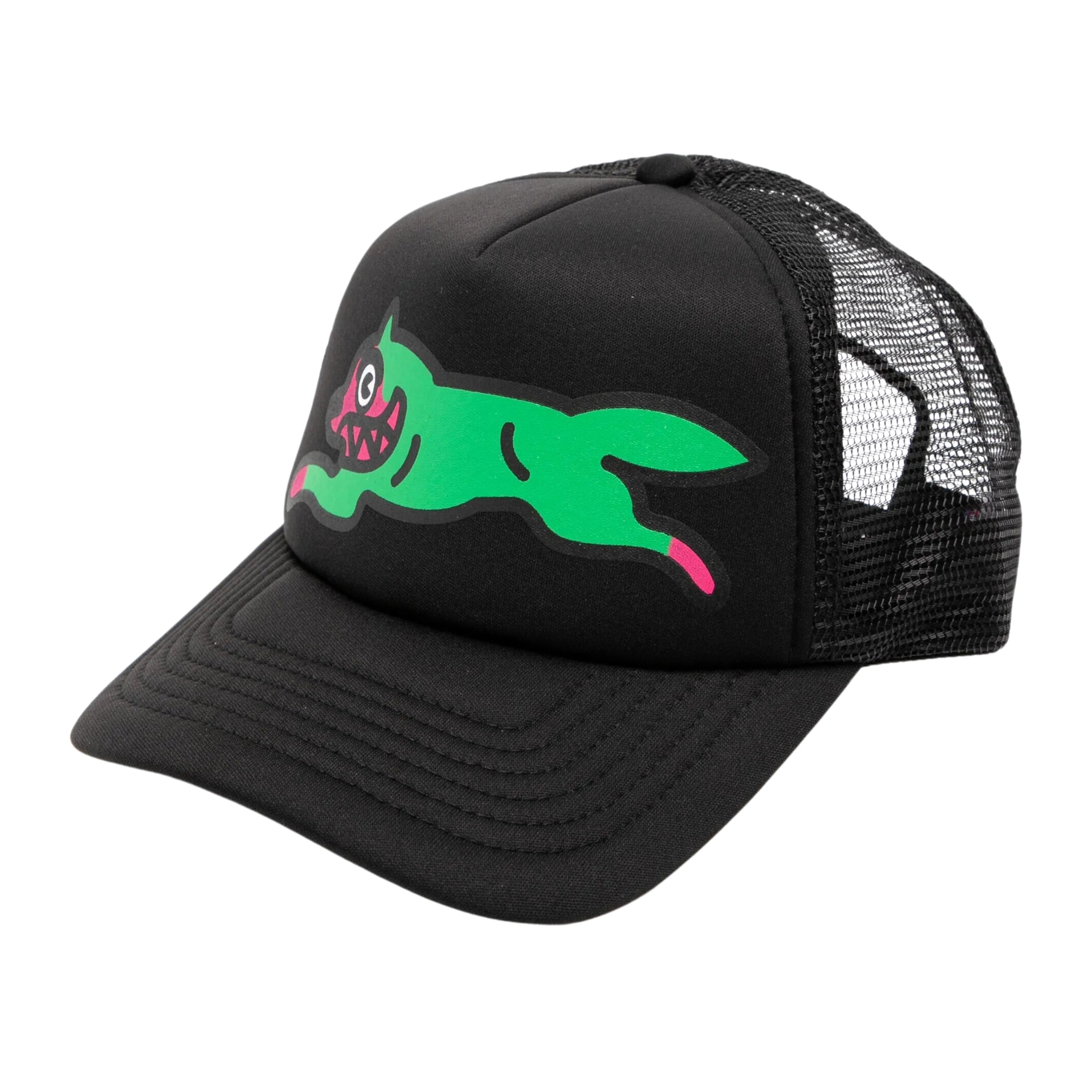 Ice-Cream Cap Trucker Running Dog Black