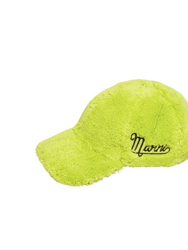 Marni Cap Furr Logo Lime