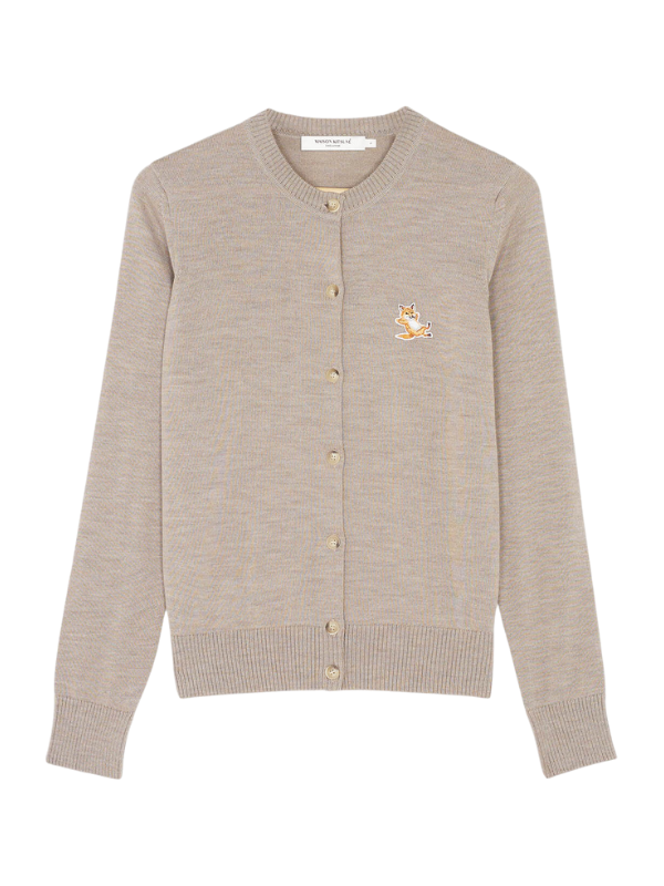Maison Kitsune Sweater Ladies Knit Button Beige