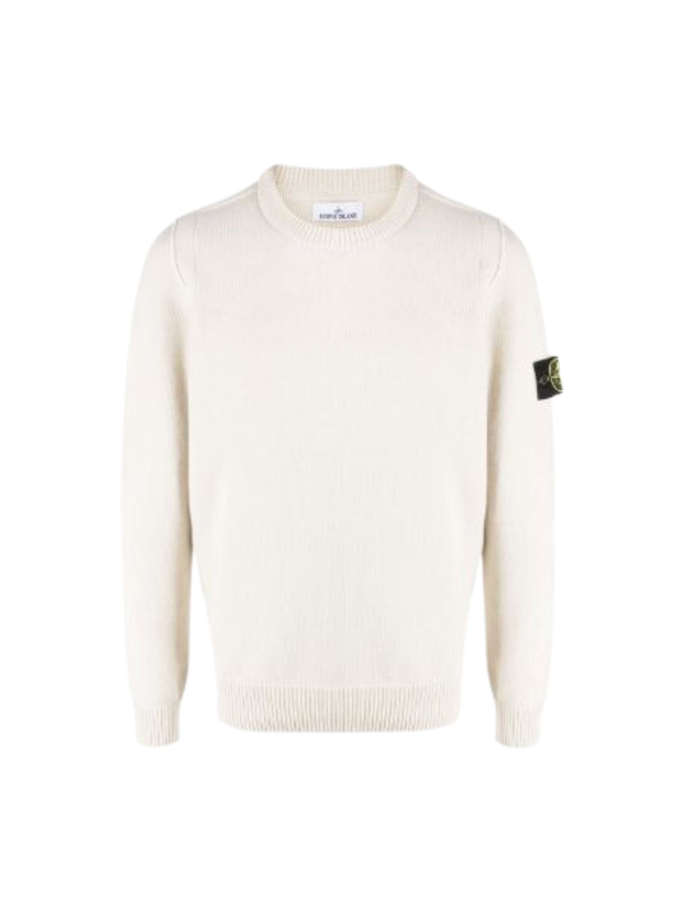 Stone Island Sweater Sleeve Logo White