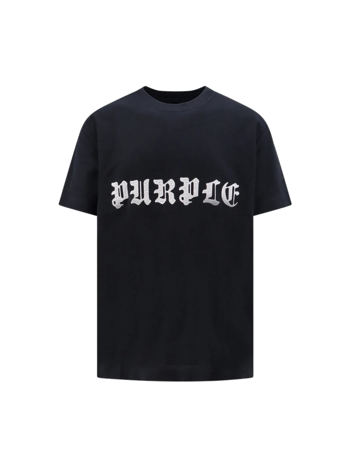 Purple T-Shirt Bold Logo White-Black
