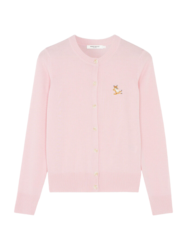Maison Kitsune Sweater Ladies Chillax Fox Patch Pink