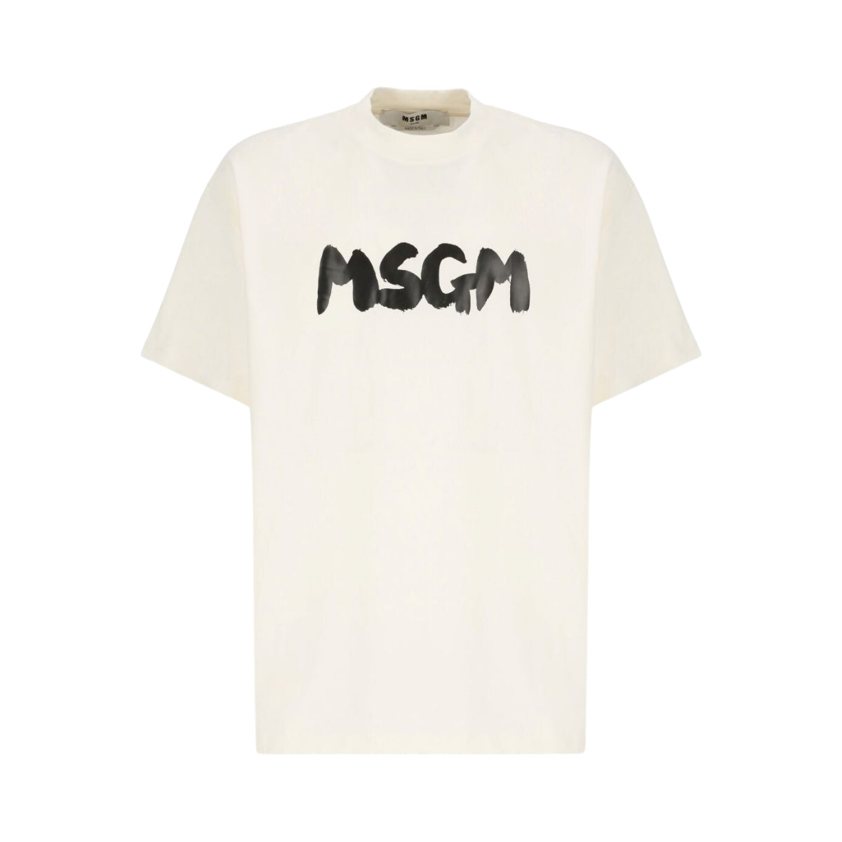 Msgm T-Shirt Bold Logo Cream