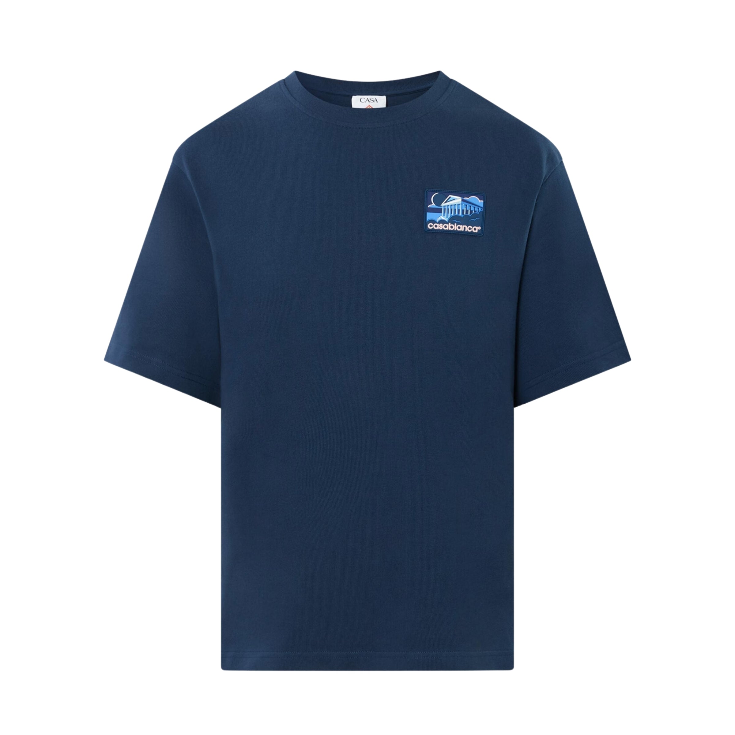 Casablanca T-Shirt Greek Temple Patch Navy