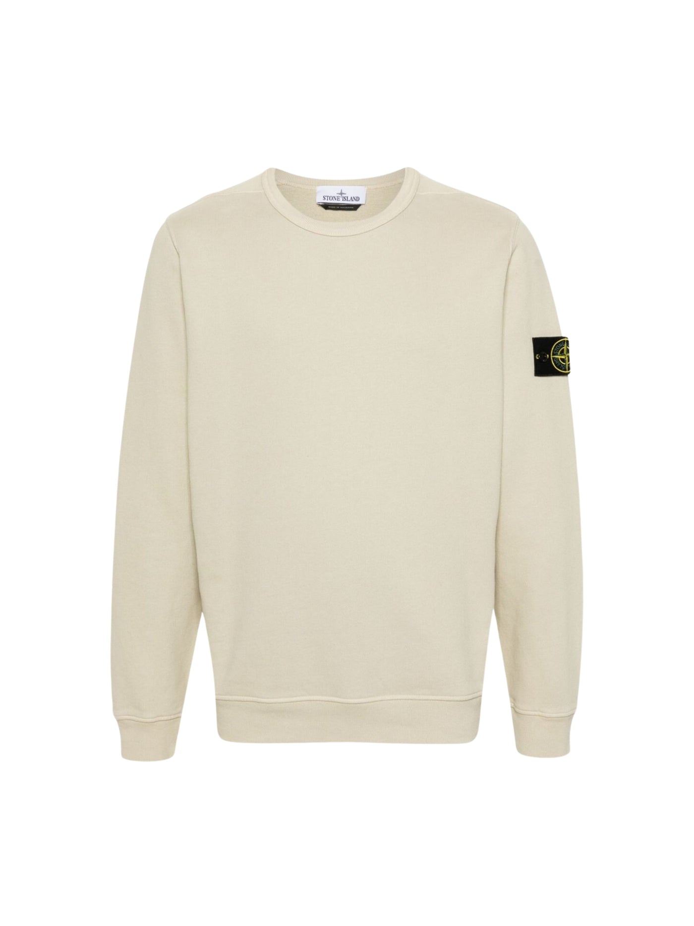 Stone Island Sweater Sleeve Logo Cream