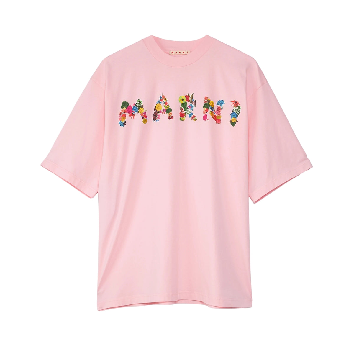 Marni T-Shirt Floral Logo Pink