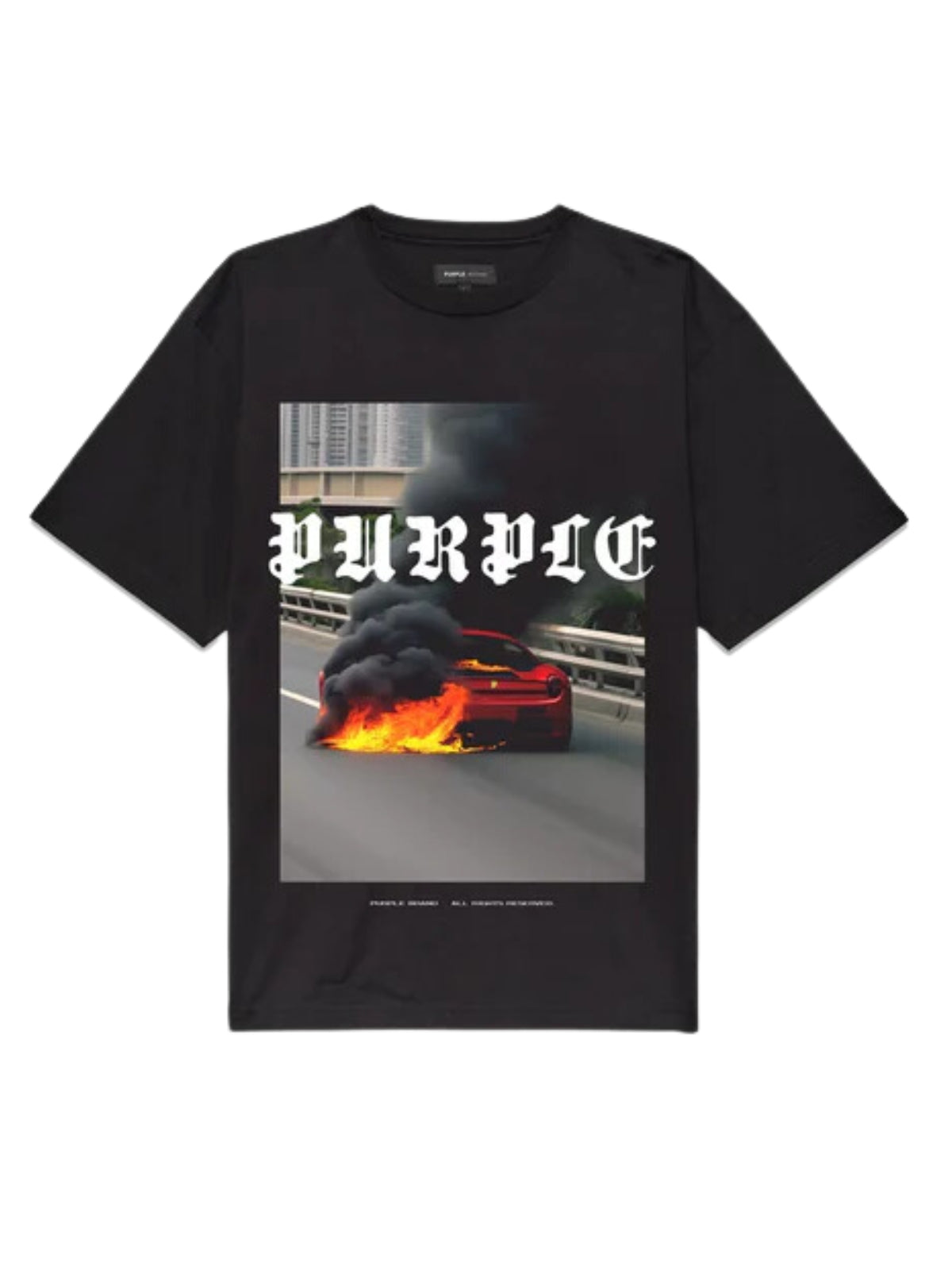 Purple T-Shirt Smoke Show Black