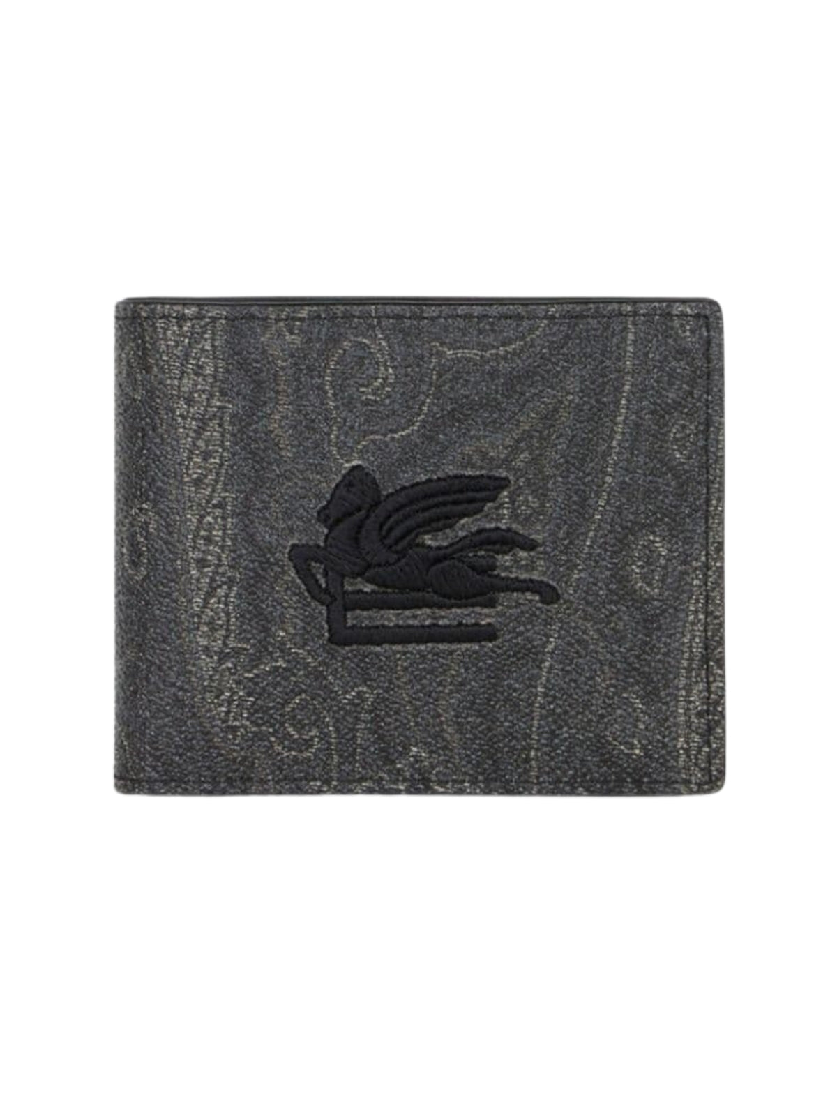 Etro Wallet Arnica And Leather Logo Grey